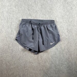 Nike Shorts Women's Medium Gray Dri-FIT Running Jogger Lined Drawstring B1